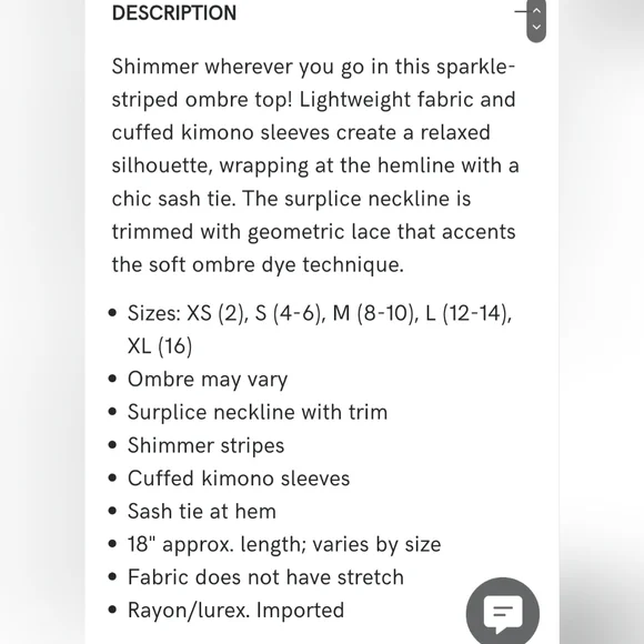 Venus Ombre Stripe Wrap Top - Picture 8 of 8